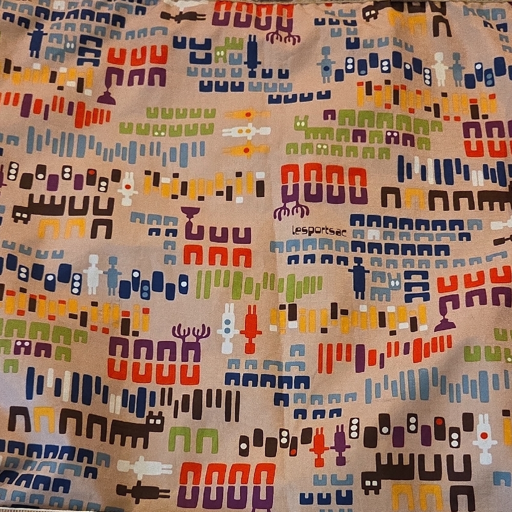 Lesportsac Colorful Patterned Tote Bag Vintage - Picture 2 of 4